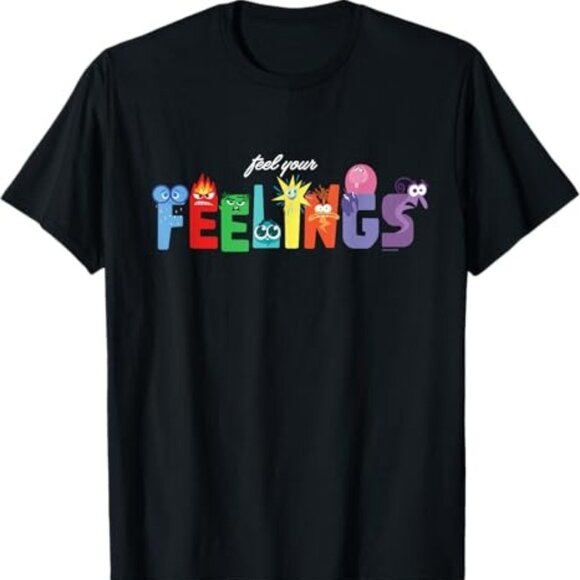 Disney Pixar Inside Out 2 Emotions Feel Your Feelings Graphic T-Shirt Fan Gift - Picture 1 of 5